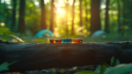 Rainbow Bracelet with Forest Sunset.