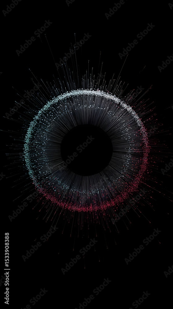 Poster symbolic ui visualizing gene pools with a radial graph