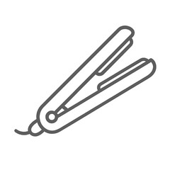 Hair straightener hairdressing and tools Icon