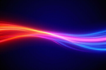 blue and red light streaks on a dark background