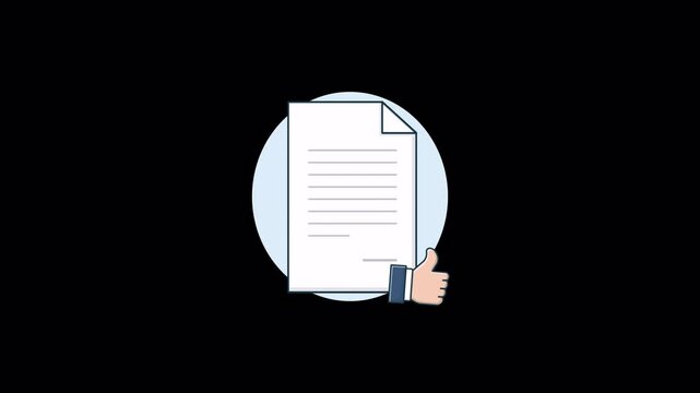 Approved Document Concept Animation Video - Transparent