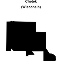 Chetek (Wisconsin) blank outline map