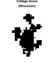 Cottage Grove (Wisconsin) blank outline map