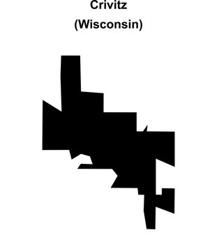 Crivitz (Wisconsin) blank outline map