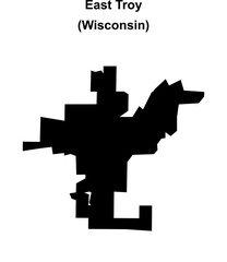 Obraz premium East Troy (Wisconsin) blank outline map