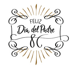 Festive feliz día del padre design perfect for greeting cards social media posts and any celebration of spanish fathers day in the year 2025