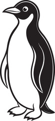 penguin silhouette vector illustration