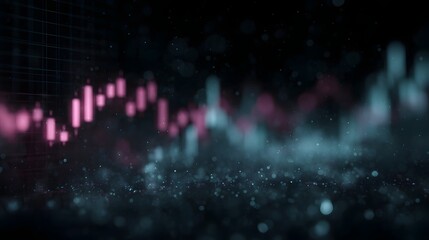 Holographic dashboard of glowing global index charts