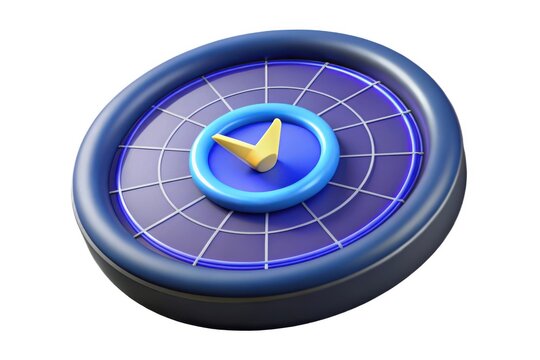 Stylized 3d clock icon isolated on white background - Powered by Adobe