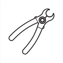 manual cable cutter silhouette