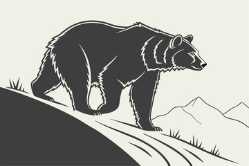 bear silhouette vector