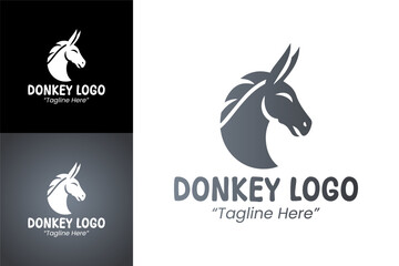 Obraz premium Stylish and Modern Donkey Logo Design for Creative Branding and Business Use