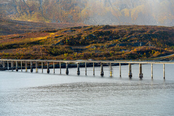 Skattorsundet Bridge in Troms County - Norway