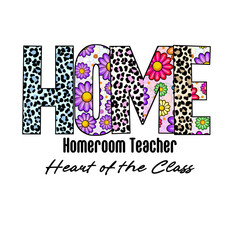 Colorful Home Design with Leopard Print and Flowers - T-Shirt Design