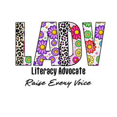 Colorful LADV Design with Leopard Print and Flowers