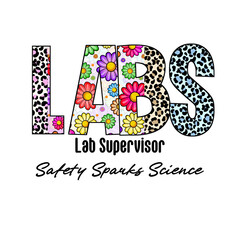 Colorful LABS Design with Leopard Print and Flowers