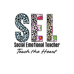 Colorful Leopard Print and Floral Design for SEL Monogram