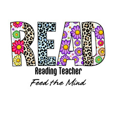 Colorful Read Design with Leopard and Flower Patterns