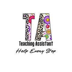 Colorful TA Design with Leopard Print and Flowers