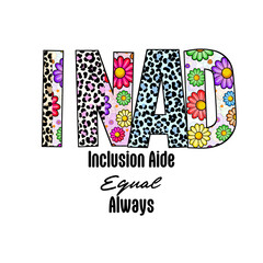 Fototapeta premium Inad - Colorful Flower and Leopard Print Design