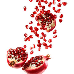 pomegranate with seeds	
