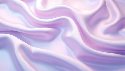Obraz premium Delicate pastel lilac silk fabric with soft flowing waves and texture