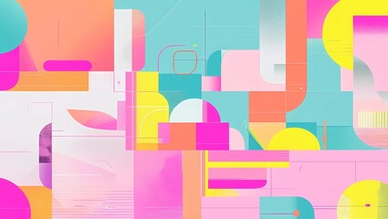 Abstract geometric shapes background design for modern art and decoration style