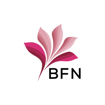 BFN Elegant Abstract Floral Logo Design BFN  Later Logo, with Pink Petals and BFN Text
