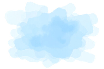 blue watercolor background with a white background