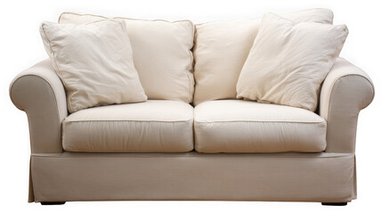 Obraz premium Cream Sofa with Pillows