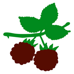 A vector of a hand drowns fruited design Art & Illustration