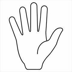 A vector of a hand rise outline Art & Illustration