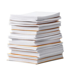 Neatly Stacked Blank Paper Sheets Ready for Printing or Business Use in a Modern Office Environment Transparent background or png