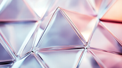Abstract Geometric Crystal Structure with Soft Lighting
