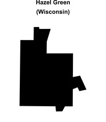 Obraz premium Hazel Green (Wisconsin) blank outline map