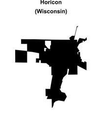 Horicon (Wisconsin) blank outline map