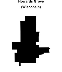Howards Grove (Wisconsin) blank outline map