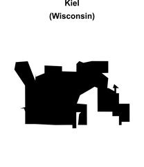 Kiel (Wisconsin) blank outline map