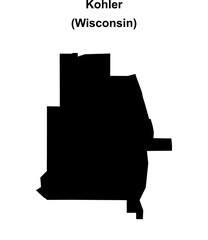 Kohler (Wisconsin) blank outline map
