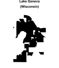Lake Geneva (Wisconsin) blank outline map