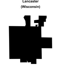 Lancaster (Wisconsin) blank outline map