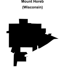 Mount Horeb (Wisconsin) blank outline map
