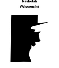Nashotah (Wisconsin) blank outline map