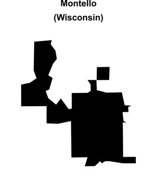 Montello (Wisconsin) blank outline map
