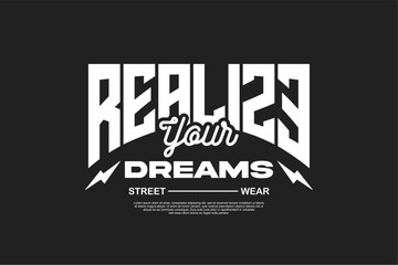 Vector streetwear design ideas concept vector graphic tee design suitable for printing	