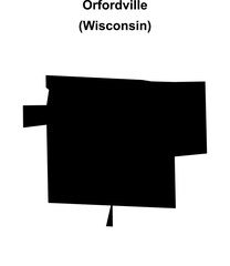 Orfordville (Wisconsin) blank outline map