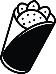 Breakfast Burrito Icon Outline Vector Illustration