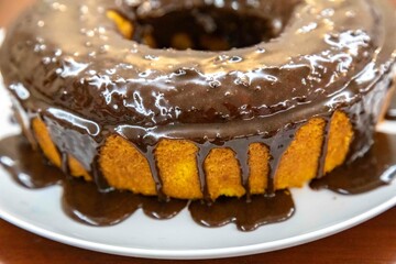 The most traditional and classic carrot cake with chocolate