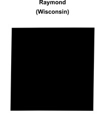 Raymond (Wisconsin) blank outline map