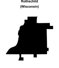 Rothschild (Wisconsin) blank outline map